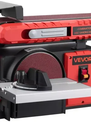 Jetzt erhältlich | VEVOR Band- und Tellerschleifer 400W, Scheibe 152,4mm, Band 101,6x914,4mm (BSH1510C) Bandschleifer