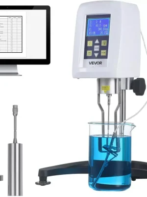 Bestseller | VEVOR Rotationsviskosimeter 10-100000cP ±2% Genauigkeit, 4 Rotoren, LCD (NDJ-8S) Drehzahlmesser