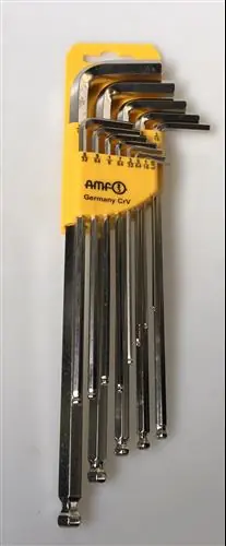 13 x AMF Kugelkopf Schraubendreher, Zoll, lange Ausführung - Reduziert