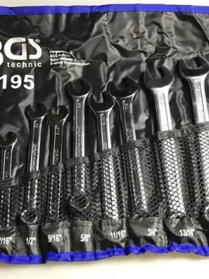 Fast ausverkauft - Maulringschlüssel-Satz, Zollgrössen 1/4"-15/16", 12-tlg