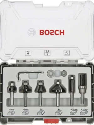 Günstig | Bosch Fräser Set 6-teilig Schaft Ø 8 mm Trim & Eding