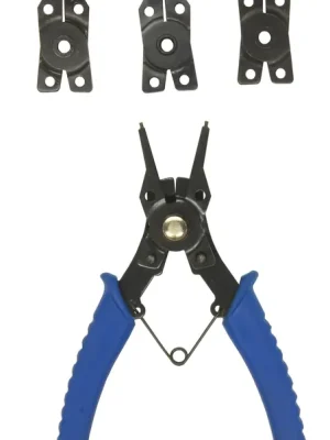 Premium | Werkzeyt Sicherungsring-Zange mit 4 variablen Aufsätzen