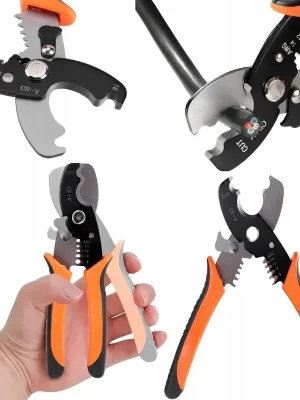 Kabelschere mit Abisolierzange 2in1 18 cm orange/schwarz | Neu hinzugefügt