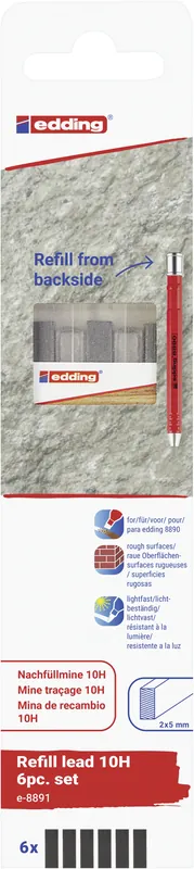 edding 8891 Nachfüllminen 10H 15,8 cm grau | Preisnachlass