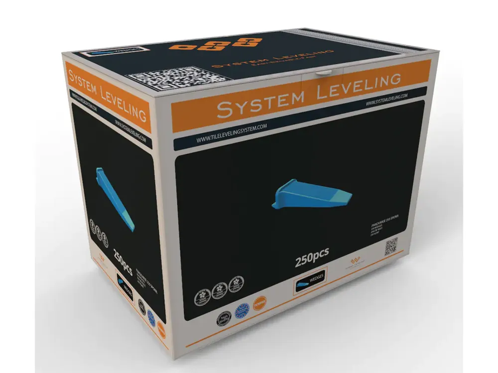 Herstellerpreis | System Leveling Fliesen-Nivellierkeile 250 Stück, blau, wiederverwendbar