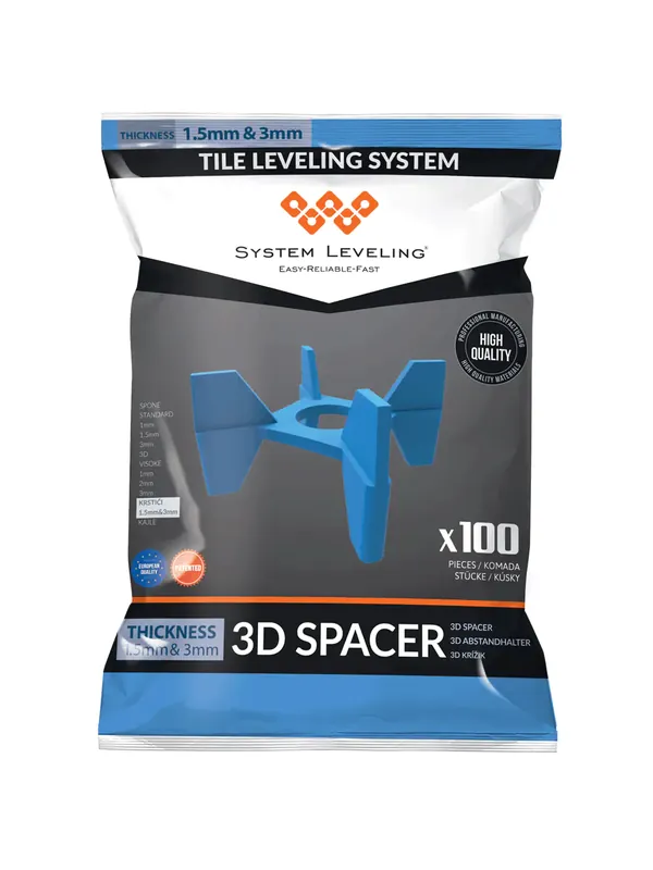 System Leveling 3D-Fugenkreuz Fugenbreite 1,5 & 3 mm - 100 Stk. - Sofort bestellen