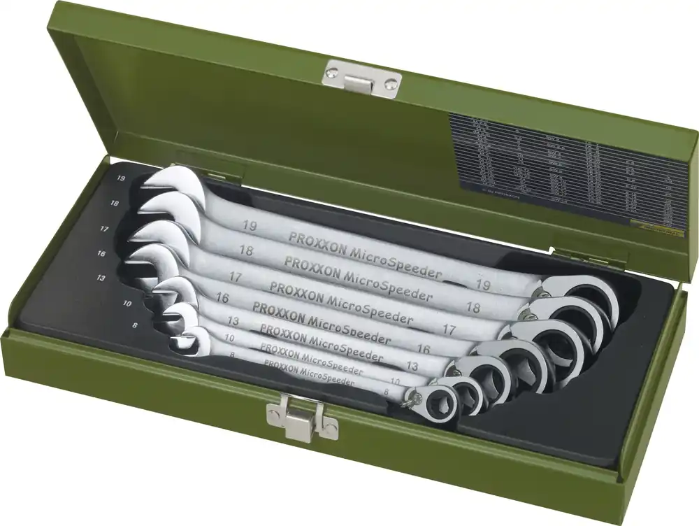 Proxxon MicroSpeeder Ring-Maul-Schlüssel-Satz 8 - 19 mm 7-teilig - Verfügbar