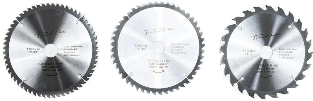 Direkt vom Hersteller - TrendLine HM-Kreissägeblätter Ø 185 mm Bohrung Ø 30 mm 3-teilig