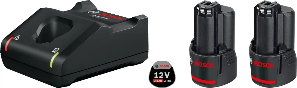 Bosch Professional Starter-Set GAL 12 V-40 + 2 x GBA 12 V 3.0Ah im Karton | Top-Deal