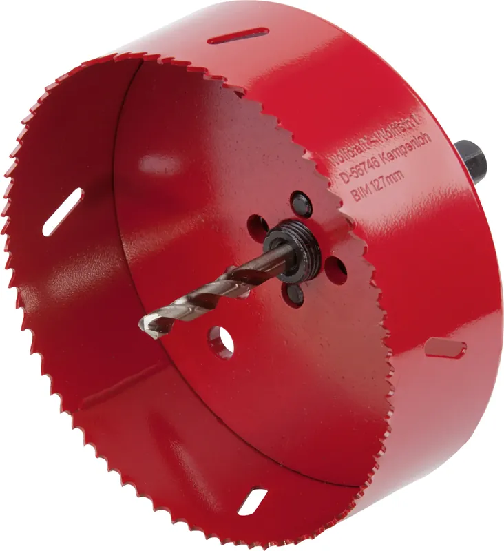 Wolfcraft Lochsäge Ø 127 Bi-Metall inkl. Schaft und Bohrer - Preisknaller