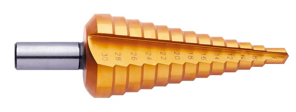 Begrenzte Stückzahl - Exact Stufenbohrer 6-30 mm HSS TIN 6-30/2 Rundschaft
