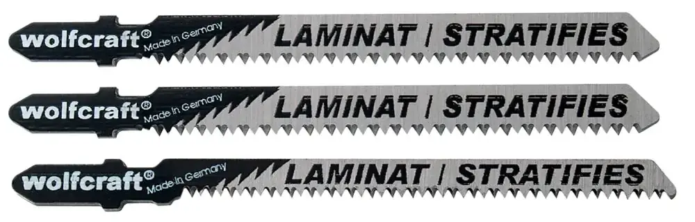 Wolfcraft Stichsägeblätter-Set 100 mm T-Schaft 3 Stück | Zeitlich begrenzt