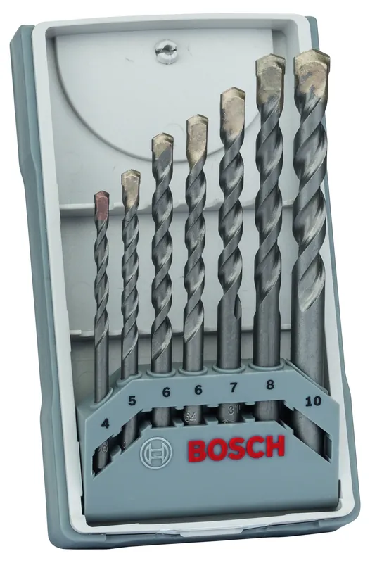 Auf Lager - Bosch CYL-3 Betonbohrer-Set 7-teilig 4/5/6/6/7/8/10 mm
