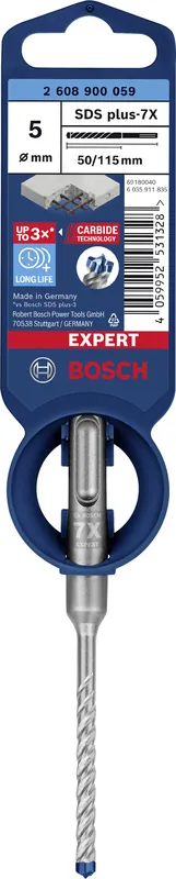 Bosch Expert SDS plus-7X Hammerbohrer Ø 5 mm - Zertifiziert