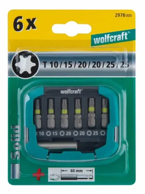 Bestellbar - Wolfcraft Bit-Set TX 7-teilig