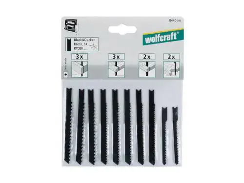 Wolfcraft Stichsägeblätter-Set 8440000 10 Stück - Herstellerpreis