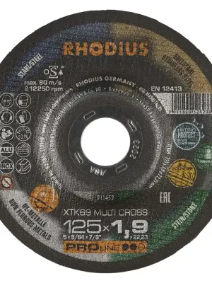 Bestseller - Rhodius Trennscheibe XT69 Multi Cross Ø 125 mm Bohrung 22,23 mm
