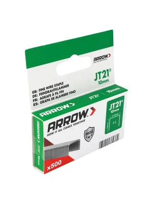 Arrow Tackerklammer Feindraht JT21 10 mm V2A 500 Stück | Sparangebot