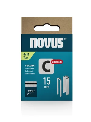 Rabatt | Novus Tackerklammer Typ 4 15 mm 1000 Stück Schmalrückenklammern