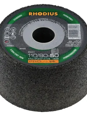 Einfache Rückgabe - Rhodius Schleiftopf SIC 60 - 110/90 x 50 x 22,23 mm K60 Stein