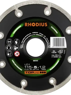 Rhodius Diamanttrennscheibe LD1 Fliesen Ø 115 mm Bohrung 22,23 mm | Kundenfavorit