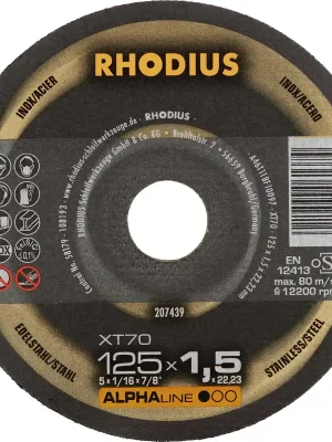 Rhodius Trennscheibe dünn XT70 Ø 125 mm Bohrung 22,23 mm - Jetzt erhältlich