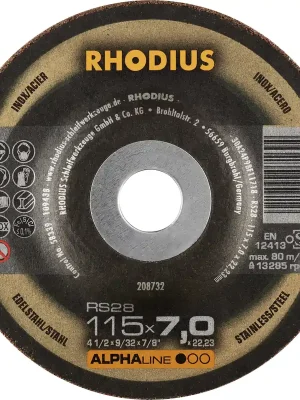 Hammerpreis - Rhodius Schruppscheibe RS28 Stahl Ø 115 mm Bohrung 22,23 mm
