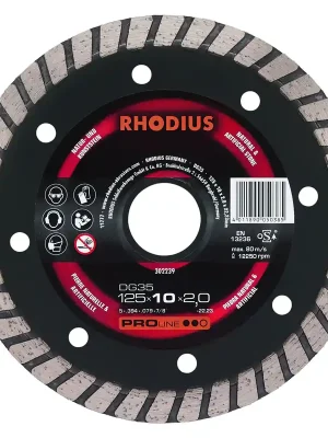 Rhodius Diamanttrennscheibe DG35 Stein Ø 125 mm Bohrung 22,23 mm - Sofort bestellen