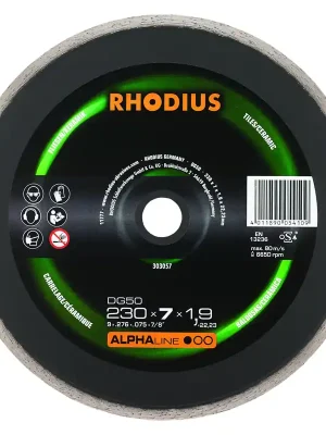 Rhodius Diamanttrennscheibe DG50 Fliesen Ø 230 mm Bohrung 22,23 mm - Sale