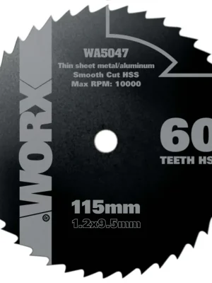 Preishit | Worx HSS Sägeblatt 115 mm 60 Zähne WA5047
