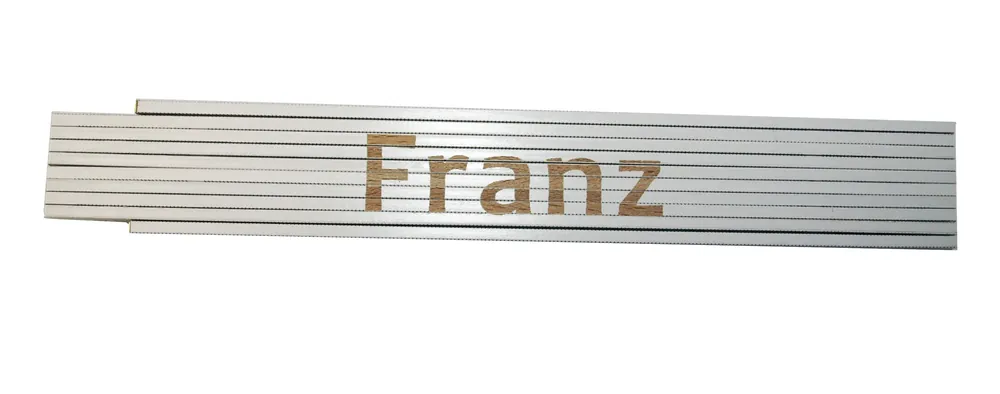 Letzte Chance - Zollstock Franz 2 m weiß