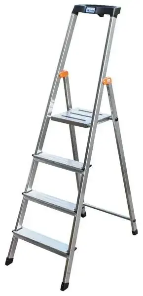 Top-Qualität | Alu - Stufen - Stehleiter, 6 Stufen
