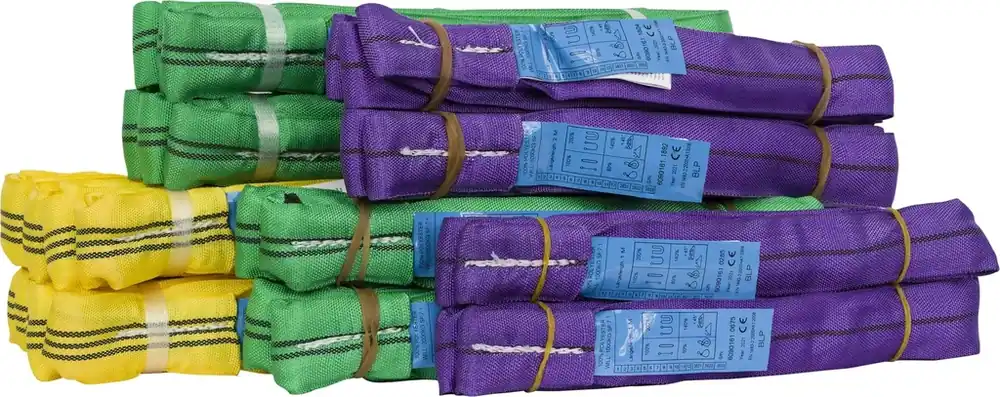Rundschlingenpaket, 11-teilig in einer praktischen Sporttasche, 1000-3000 kg Tragfähigkeit in 1-3m NL | Preiswert