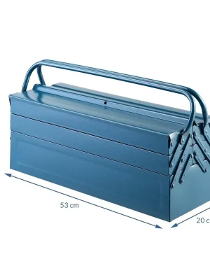 Premium-Qualität | Stahl Werkzeugkoffer Blau