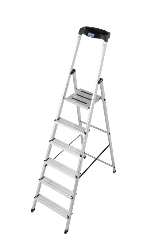 „SAFETY“ STUFEN-STEHLEITER 6 STUFEN - Zertifiziert
