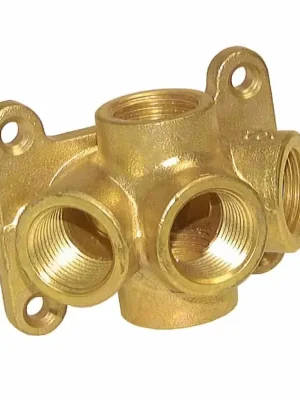 Druckluft Wanddose Messing 5-fach, 1/2 Zoll Innengewinde | Zeitlich begrenzt