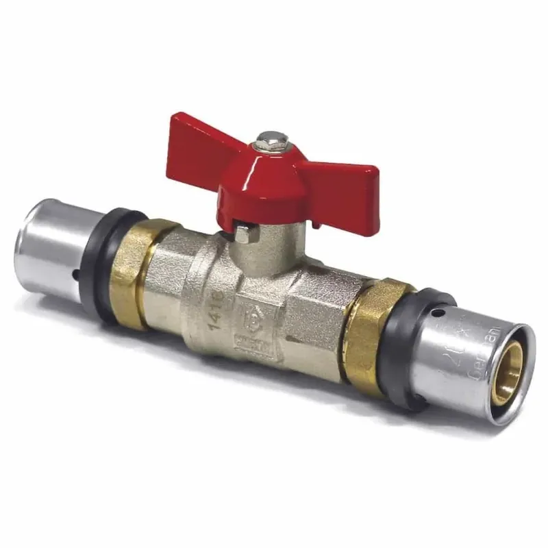 Pressfitting Kugelhahn rot Flügelgriff 20 x 2 | Angebot