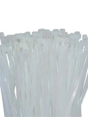 Deal | Kabelbinder, 100 Stk 530x7,6mm, natur, weiße Kabelbinder, PA6.6