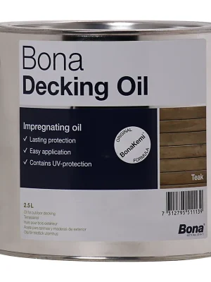 Jetzt sichern | BONA Decking Oil 2,5 Liter Teak Terrassenöl