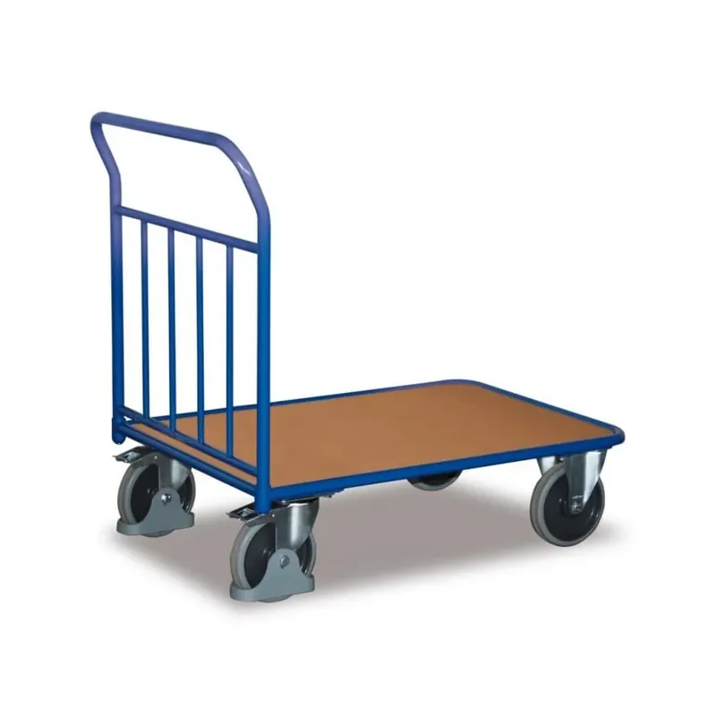 Nur heute | Transportwagen 400 kg, Schiebebügelwagen, Industriewagen, mit EasySTOP