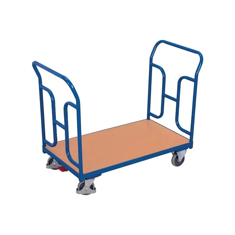 Preisnachlass | Transportwagen 250 kg, Schiebebügelwagen Typ L, EasySTOP