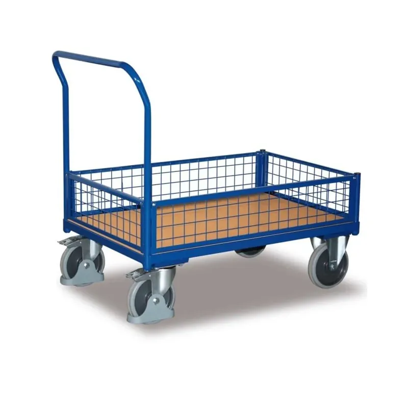 Sonderangebot | Drahtgitter Kasten-/ Bügelwagen Typ XL + EasySTOP