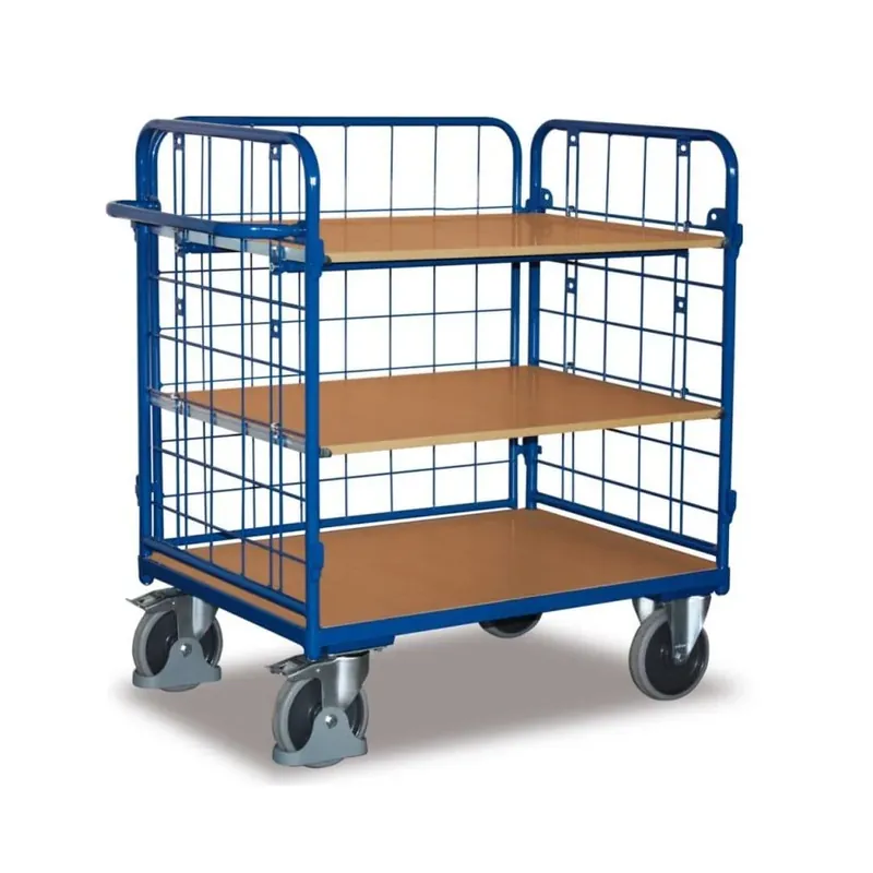 Dreiwandwagen, 3 Böden, 500 kg Traglast, EasySTOP - Abverkauf