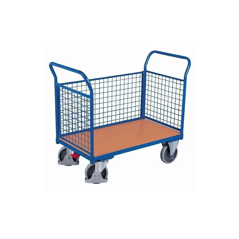 Aktionspreis | Drahtgitter Dreiwandwagen 400 kg Typ S + EasySTOP
