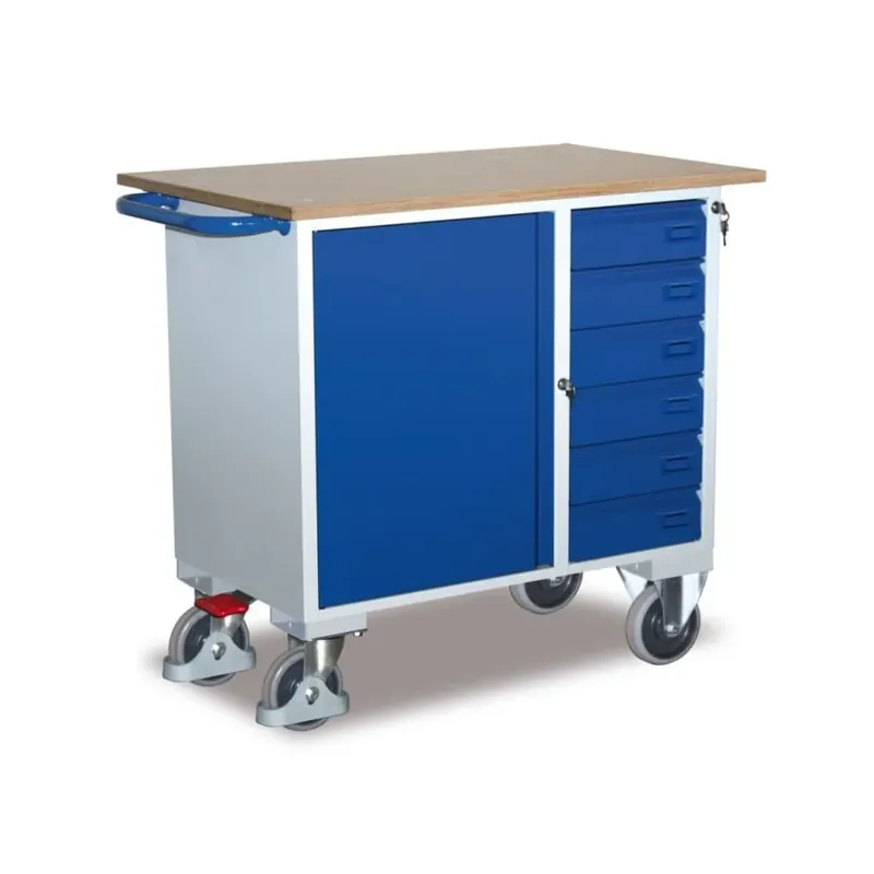 Werkstattwagen, 6 Schubladen, 1 Schrank, Ladefläche, EasySTOP - Sonderpreis