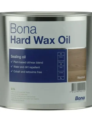 Profi-Qualität - BONA Hardwax Oil halbmatt 2,5 Liter silkmatt für Holzböden im Innenbereich