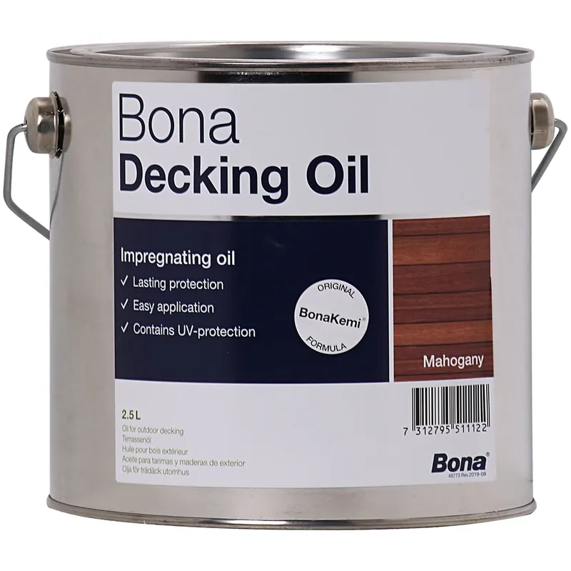 Hohe Qualität | BONA Decking Oil 2,5 Liter Mahagoni Terrassenöl