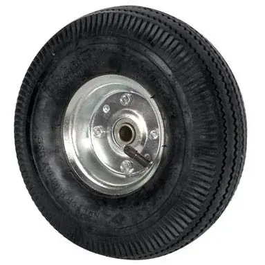 Luftbereiftes Rad für Sackkarre, Gummireifen mit Stahlfelge 254 mm, starker Grip, sanftes Rollen, Ersatzrad für Trolley, Wagen oder Schubkarre | Preis gesenkt