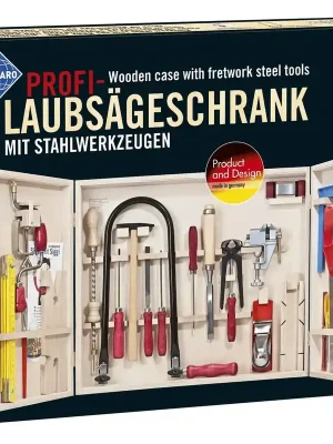 Profi - Laubsägeschrank mit Stahlwerkzeugen | Jetzt neu