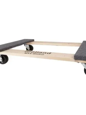 Schwerlast-Möbelroller mit extra großer Holzplattform 76 x 46 cm, 4 Lenkrollen und Filzschutz, ideal zum Bewegen von Möbeln, Kartons, Pflanzen zu Hause oder bei der Arbeit | Aktion